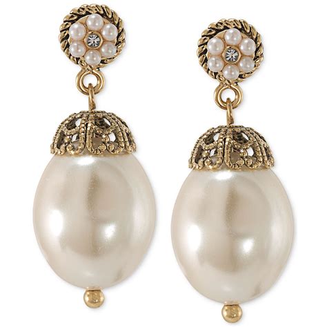 pearl drop earrings vintage